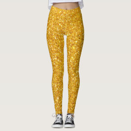 Goldener Sequenzeffekt Frauen Leggings