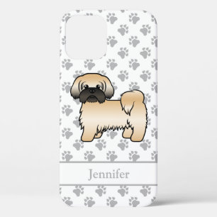 Goldener Shih Tzu Cartoon-Hund mit schwarzer Maske Case-Mate iPhone Hülle