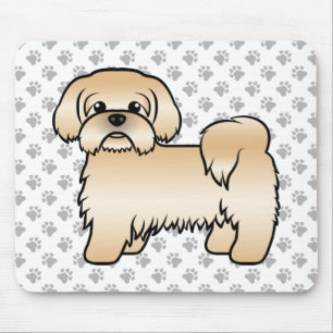 Goldener Shih Tzu Süße Cartoon-Hund-Illustration Mousepad