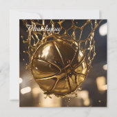 "Goldener Sieg: Netball in einem glänzenden Netz g Dankeskarte (Vorderseite)