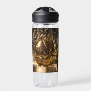 "Goldener Sieg: Netball in einem glänzenden Netz g Trinkflasche