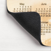 Goldener Silk Kalender 2018 durch Janz Mousepad (Ecke)