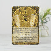 Goldener Silvester Einladung (Stehend Vorderseite)