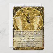 Goldener Silvester Einladung (Vorderseite)