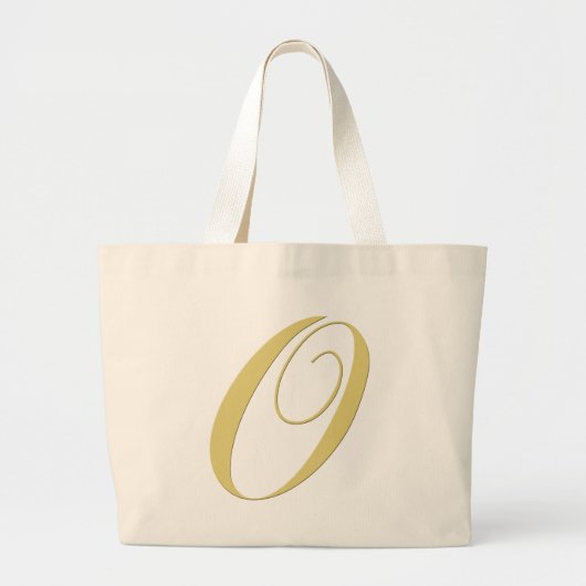 Goldener Single des Monogramm-Buchstabe-O Jumbo Stoffbeutel (Vorne)