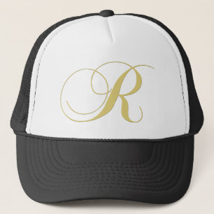 Goldener Single des Monogramm-Buchstabe-R Truckerkappe
