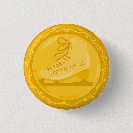 Goldener Skate Medallion Button (Vorderseite)