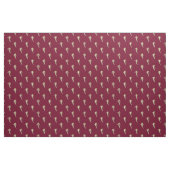 Goldener Skifahrer auf Rot Stoff (Fat Quarter (45,7 x 55,9 cm))