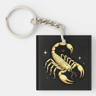🦂 Goldener Skorpion Zodiac Astrologie-Geschenk 🦂 Schlüsselanhänger