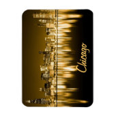 Goldener Skyline-Magnet Chicago Magnet (Vertikal)