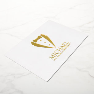 Goldener Smoking-Anzug Personalisierter Vorschlag  Folieneinladung