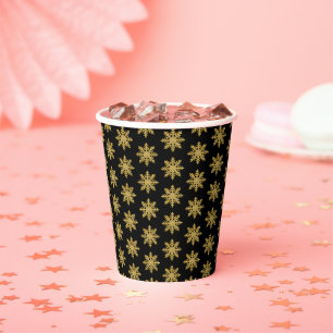 Goldener Snowflake-Papier-Cup Pappbecher
