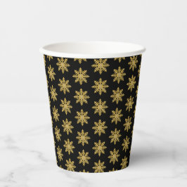 Goldener Snowflake-Papier-Cup Pappbecher