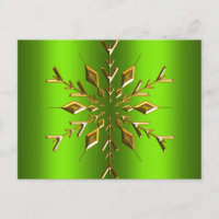 Goldener Snowflake-Stern zu Grünen Weihnachten