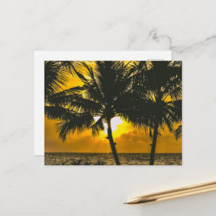 Goldener Sommer Sonnenaufgang Horizont Landschaft Postkarte