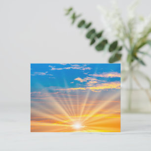 Goldener Sommer Sonnenaufgang Horizont Landschafts Postkarte