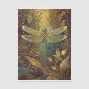 Goldener Sommerkönig, Libelle Seidenpapier