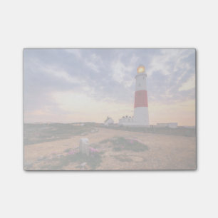 Goldener Sonnenaufgang an Leuchtturm Portlands Post-it Klebezettel