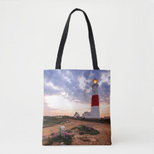 Goldener Sonnenaufgang an Leuchtturm Portlands Tasche