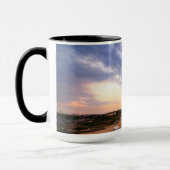 Goldener Sonnenaufgang an Leuchtturm Portlands Tasse (Links)