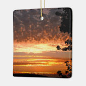 Goldener Sonnenaufgang Keramikornament (Links)