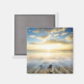 Goldener Sonnenaufgang Magnet (Vorderseite/Rückseite)