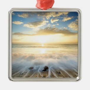 Goldener Sonnenaufgang Ornament Aus Metall