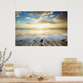Goldener Sonnenaufgang Poster (Küche)