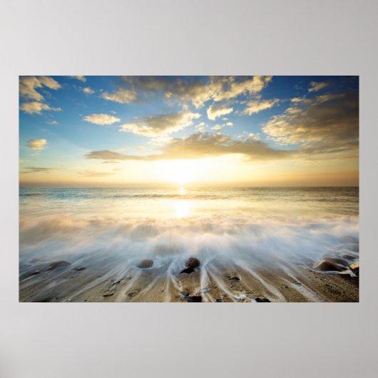 Goldener Sonnenaufgang Poster (Vorne)