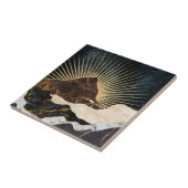 Goldener Sonnenaufgang über den Marmorbergen und S Fliese (Seite)