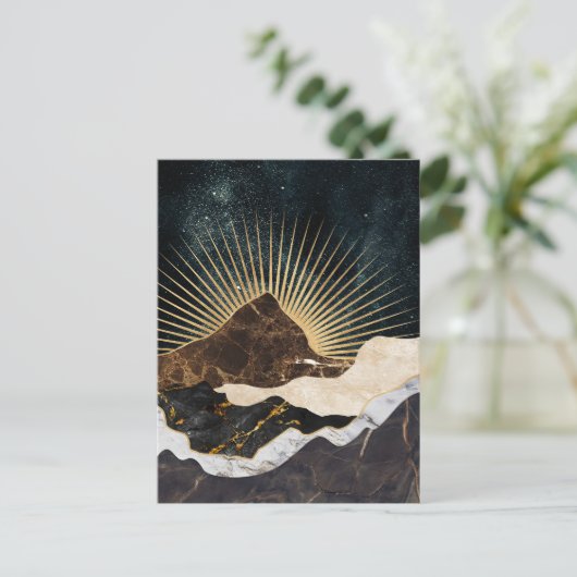 Goldener Sonnenaufgang über den Marmorbergen und S Postkarte (Stehend Vorderseite)