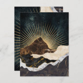 Goldener Sonnenaufgang über den Marmorbergen und S Postkarte (Vorne/Hinten)