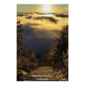 Goldener Sonnenaufgang über den Wolken Poster (Vorderseite)