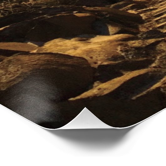 Goldener Sonnenaufgang über den Wolken Poster (Ecke)