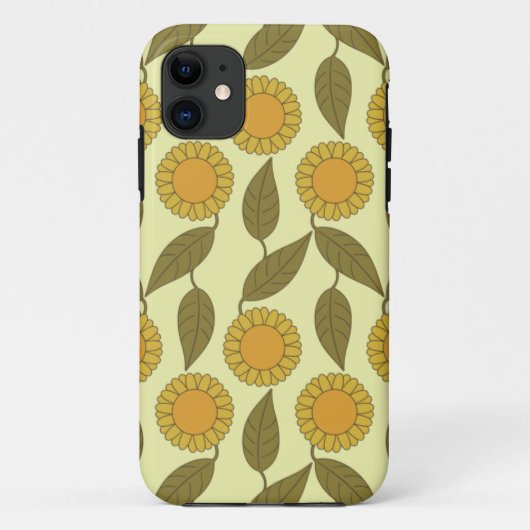 Goldener Sonnenblume-Muster iPhone 5 Kasten Case-Mate iPhone Hülle (Rückseite)