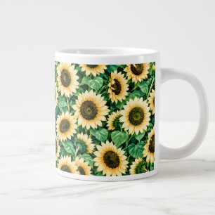Goldener Sonnenblumengarten Jumbo-Tasse