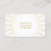 Goldener Sonnenbrand im Designer für weißes Interi Visitenkarte (Vorderseite)
