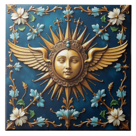 Goldener Sonnengott Fliese (Vorderseite)