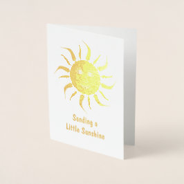 Goldener Sonnenschein - Lächelndes Sonnenmotiv nac Folienkarte