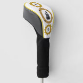 Goldener Sonnenschutzvektor Golf Headcover (angewinkelt)