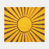 Goldener Sonnenstrahl Fleecedecke (Vorderseite (Horizontal))