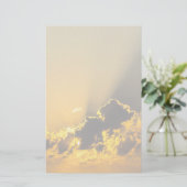 Goldener Sonnenuntergang als Cloud Briefpapier (Stehend Vorderseite)