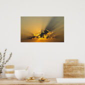 Goldener Sonnenuntergang als Cloud Poster (Küche)