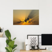 Goldener Sonnenuntergang als Cloud Poster (Heimbüro)