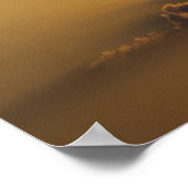 Goldener Sonnenuntergang als Cloud Poster (Ecke)