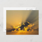 Goldener Sonnenuntergang als Cloud Postkarte (Vorne/Hinten)