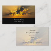 Goldener Sonnenuntergang als Cloud Visitenkarte (Vorne/Hinten)