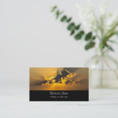 Goldener Sonnenuntergang als Cloud Visitenkarte (Stehend Vorderseite)