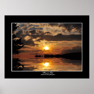 Goldener Sonnenuntergang am Foto der Natur Poster