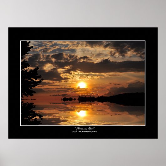Goldener Sonnenuntergang am Foto der Natur Poster (Vorne)